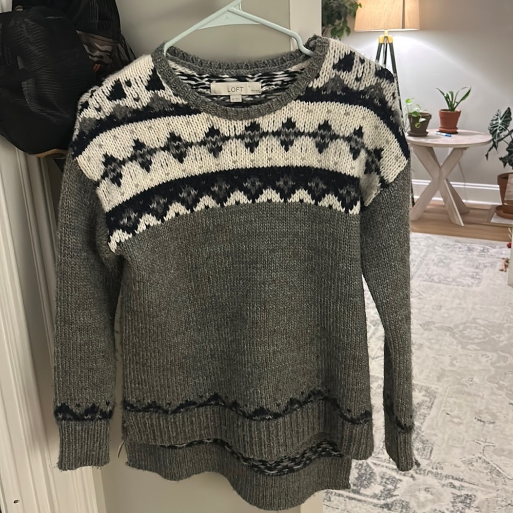 Loft charcoal winter sweater